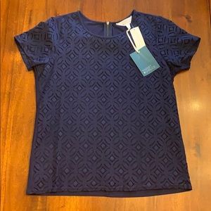Navy blouse size medium NWT